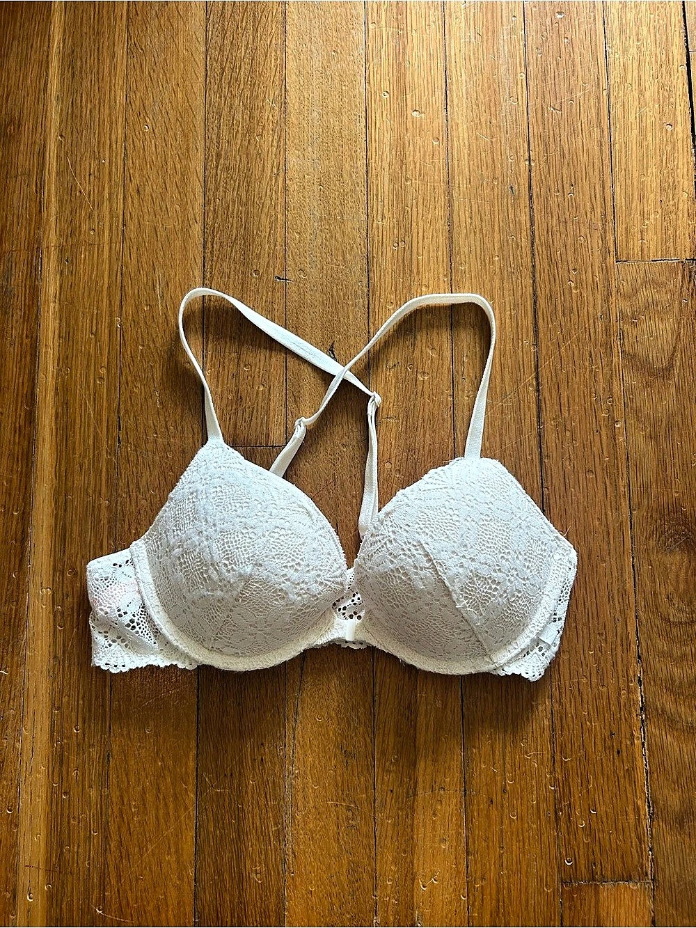 Victoria's Secret Lace Push-Up Bra White 34B
